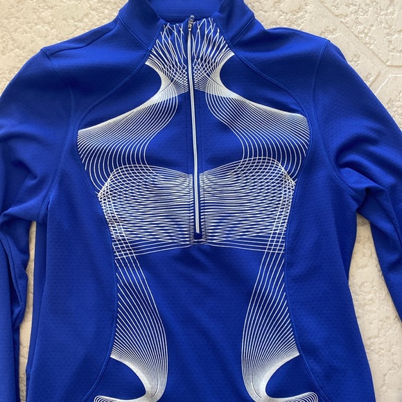 Annika Blue silver Design Quarter Zip Jacket - Picture 2 of 5